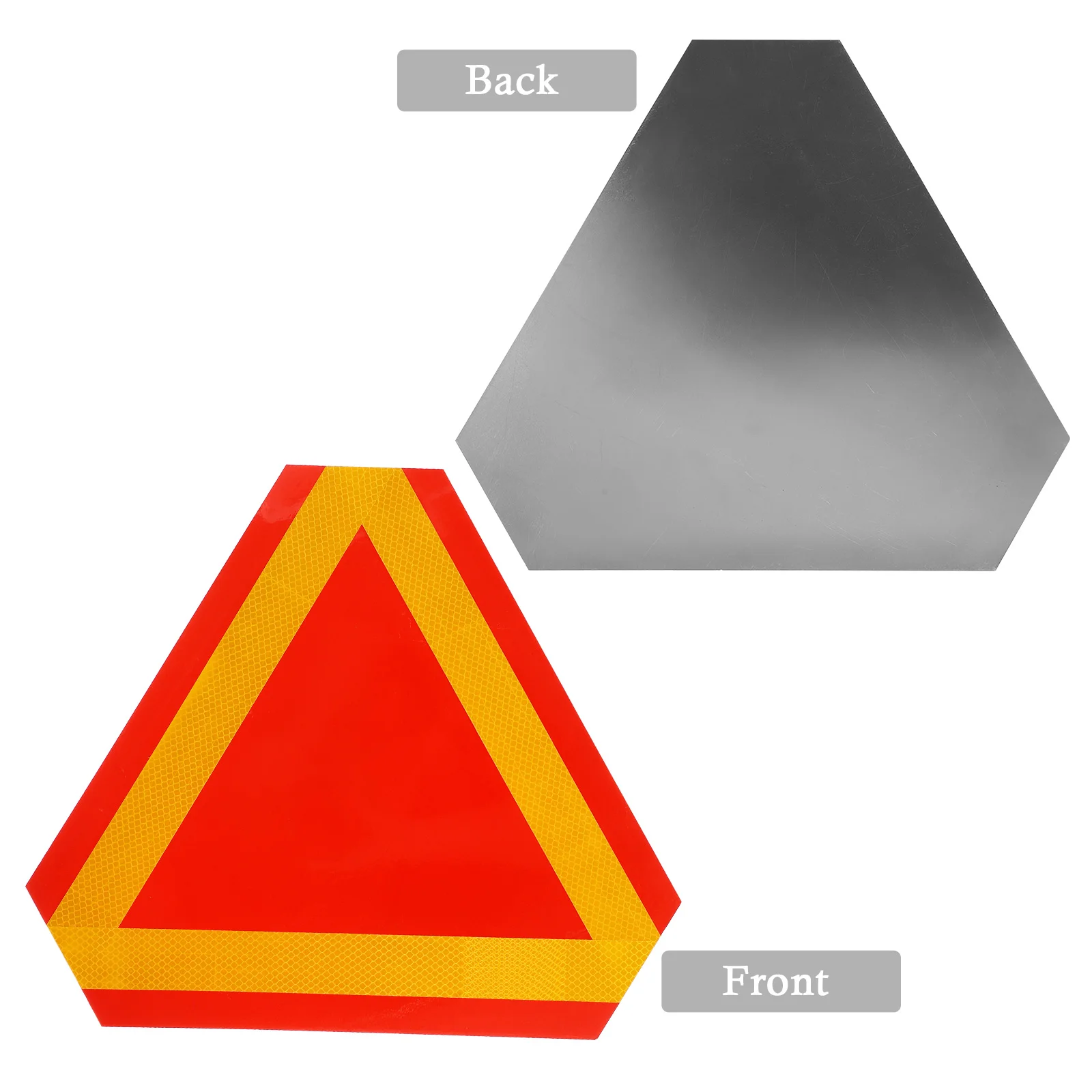 1pcwarning ป้ายถนนสามเหลี่ยมสะท้อนแสงป้ายทะเบียนรถเคลื่อนที่ช้าสัญลักษณ์ความปลอดภัยของ pelat aluminium สำหรับรถยนต์