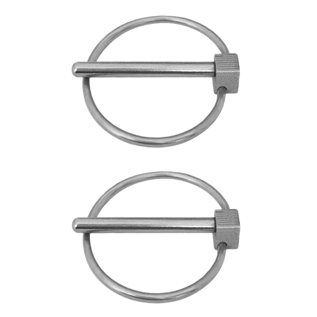 Silver Trailer Lynch Pin Clip Durable 316 Stainless Steel Trailer Accessories Hitch Pins for Canoe Kayak Dinghy Trolley
