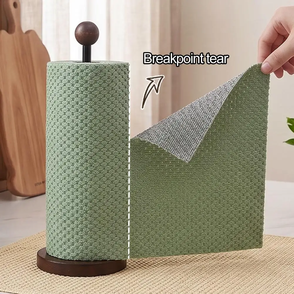 Kitchen Dish Cloth Kitchen Utensil Scrubbers Microfiber Cloth Roll Tearable Double-sided Towels Reusable Grease for Kitchen