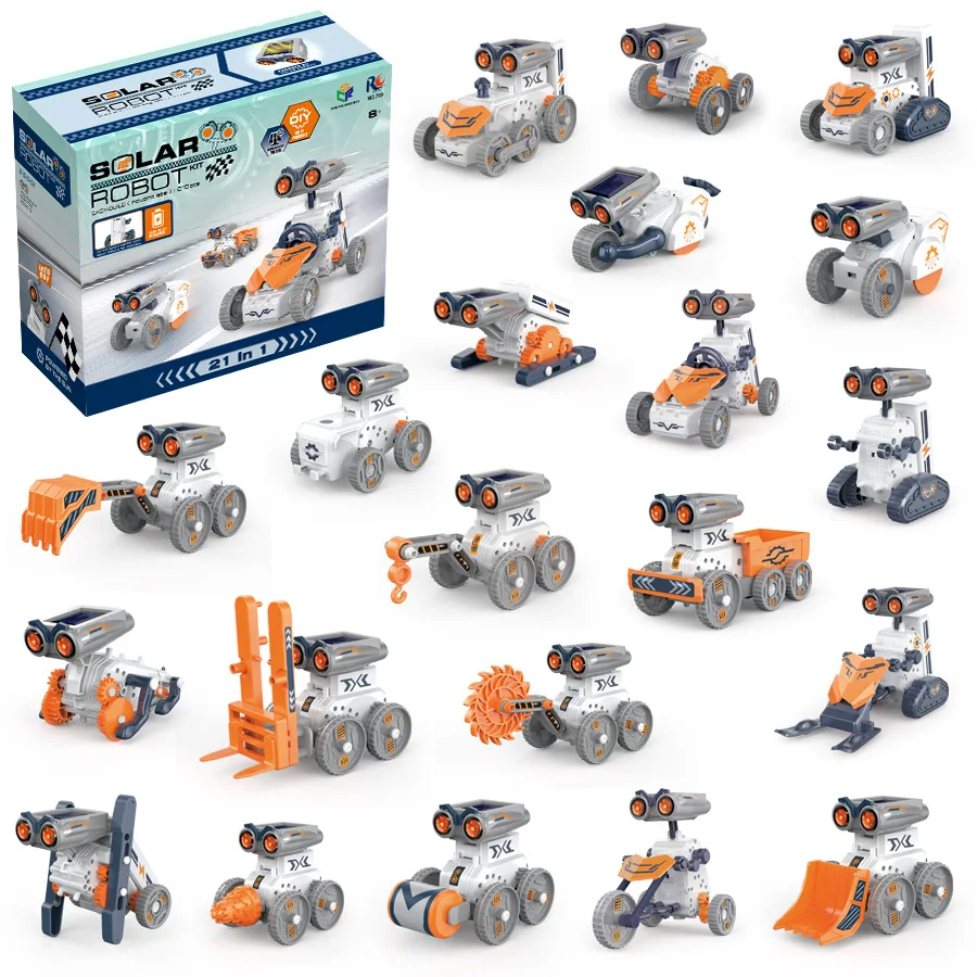 

21In1 Solar robot Self-Installed Diy Assembled Solar Dual-Drive Robot Programming Electric Science Education Toys Children Gfit