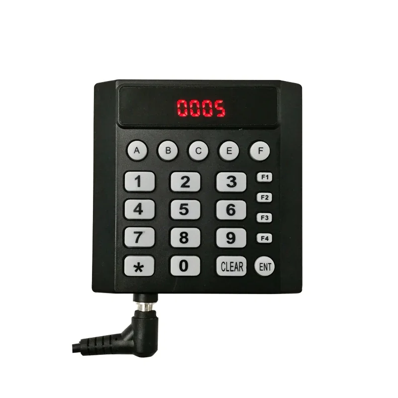 Number Calling System Wireless Queue Calling System Restaurant Pager 3-Digit Led Screen with Keyboard for Clinic Food Truck Bar