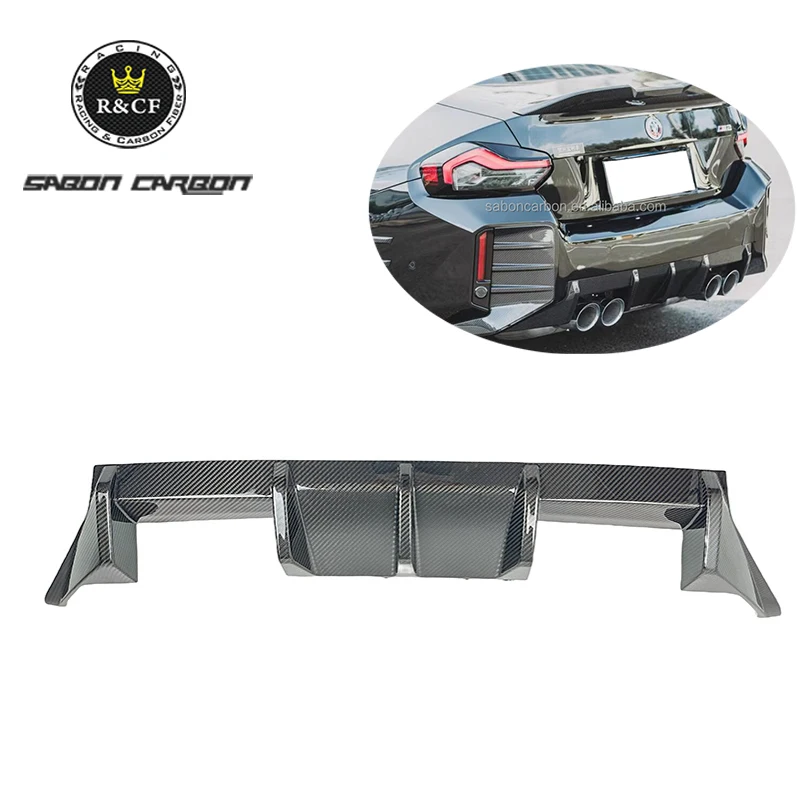 

MP Style Lightweight Carbon Fiber 3 Fins Diffuser Hot Sale Rear Bumper Lip for BMW M2 G87 2023