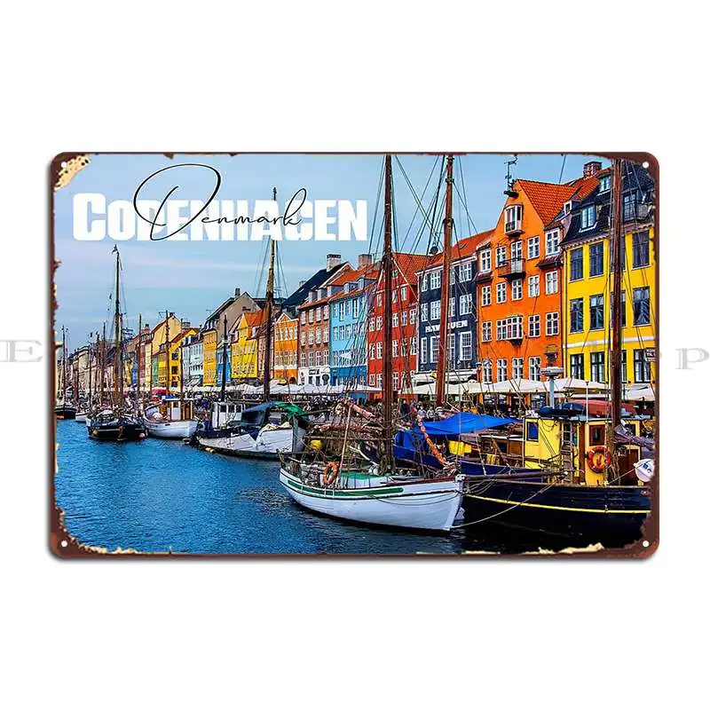 Копенгагенская металлическая табличка, плакат, тарелки для паба, таблички, создание пещеры, печать, жестяной плакат