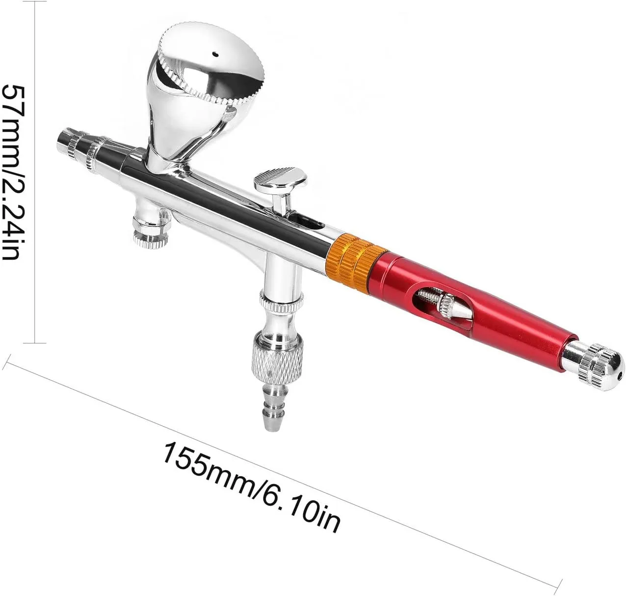 JOYSTAR Pro Gravity Feed Dual Action Airbrush 0.2MM with 9cc Cup for Makeup/Nail Art/Body Tattoos Spray/Toy Models
