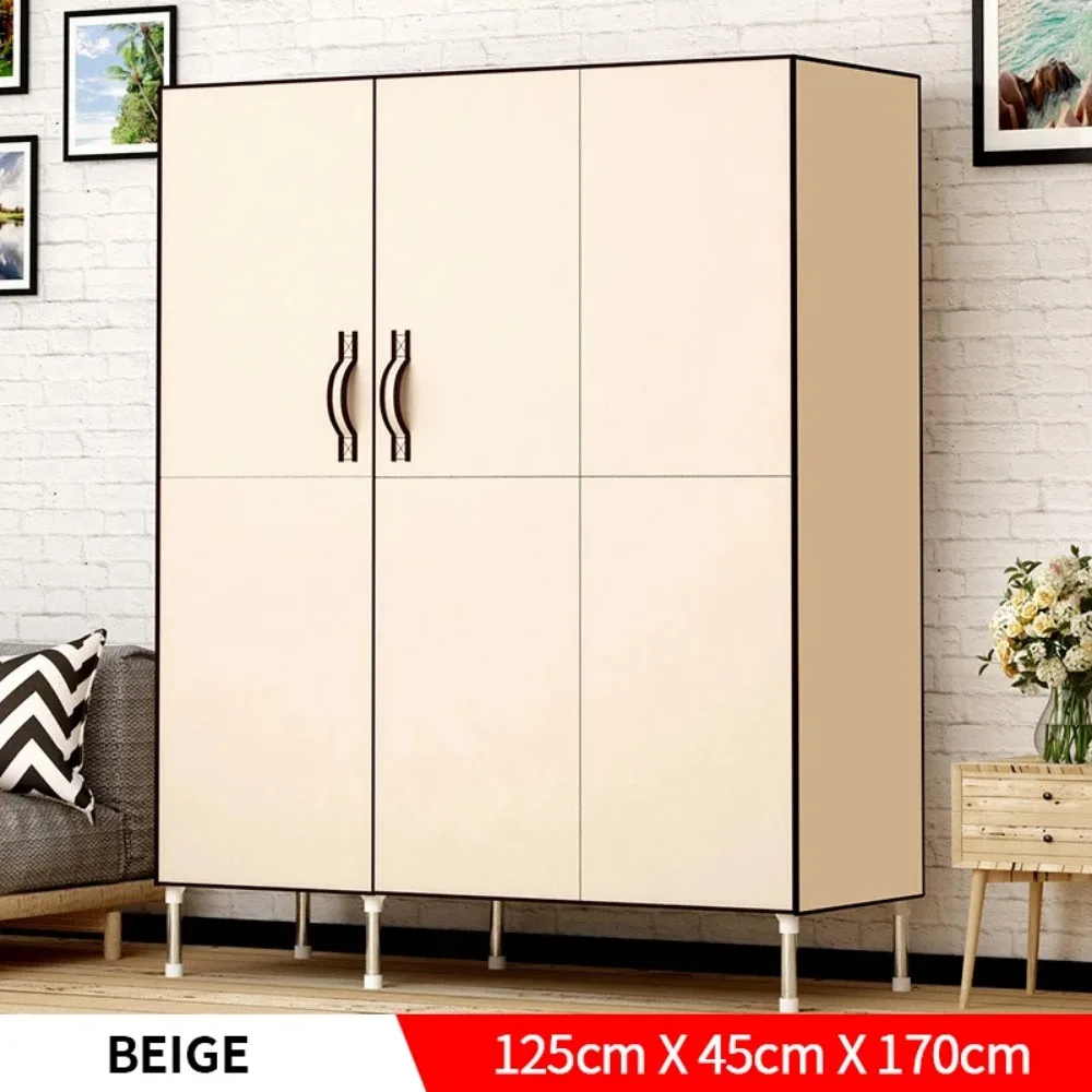 

cloth Wardrobe Double Door Type Multifunctional Storage Cabinet Folding Portable Closet for Hanging Heavy Clothes Wardrobe