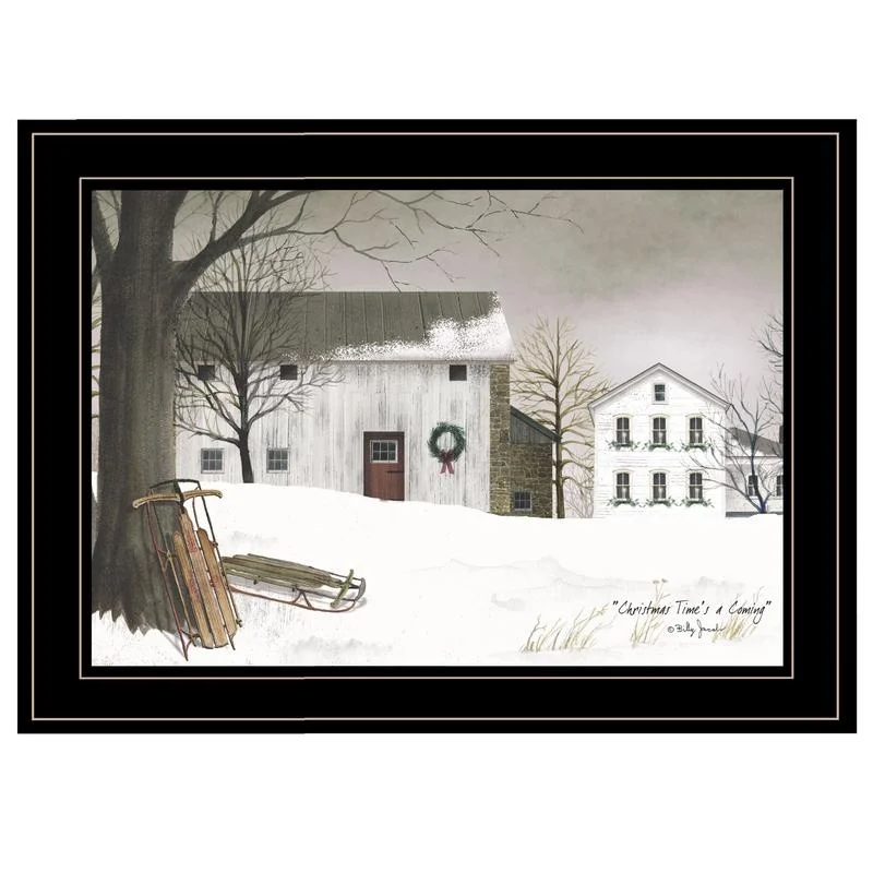 

Christmas Time is Coming Framed Print Black Frame Holiday Decoration