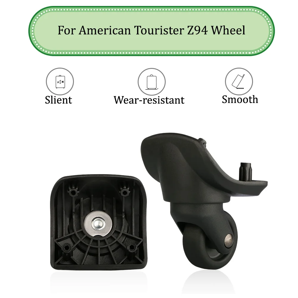 For American Tourister Z94 Universal Wheel Replacement Suitcase Silent Smooth Shock Absorbing Durable Accessories Wheels