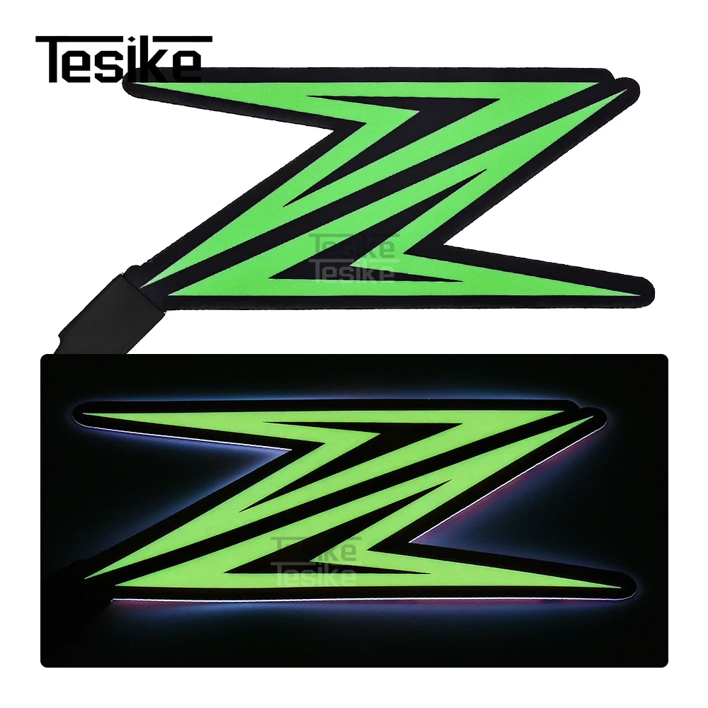For Kawasaki Sticker Logo Motorcycle Helmet Decal Waterproof Cold Light Lamp Z900 Z650 Z900 Z750 Z1000 Z250