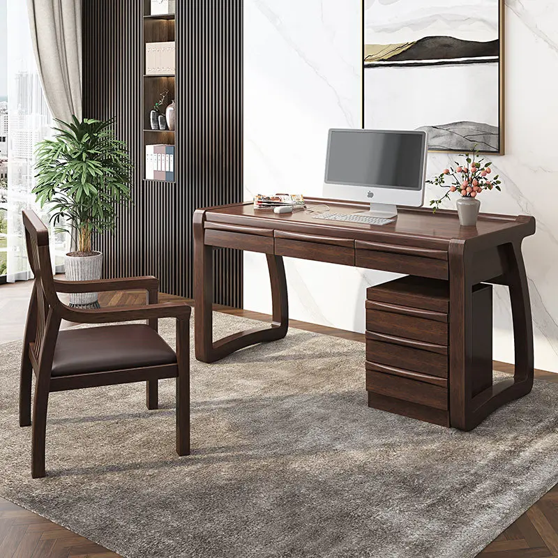 ZML all solid wood desk computer desk antique Zen office writing desk study furniture