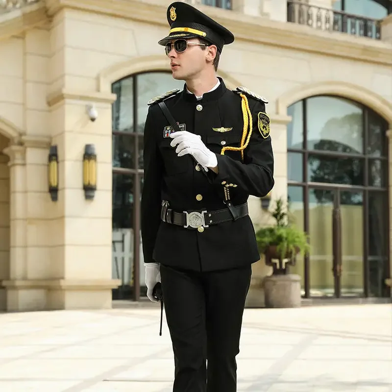 新デザインコートパンツ立ち襟セキュリティワークスーツセット不動産売上部コンシェルジュ服ユニフォーム