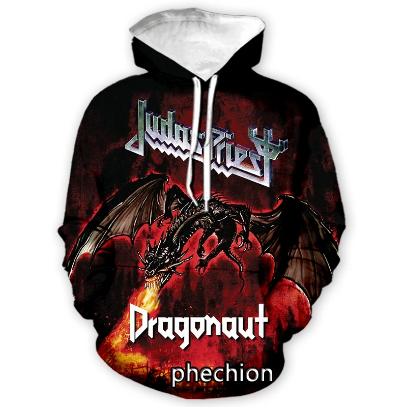 phechion New Men/Women Judas Priest Rock Band 3D Print Clothing Long Sleeve Fashion Sweatshirt Hoodies Sport Casual Pants Z71