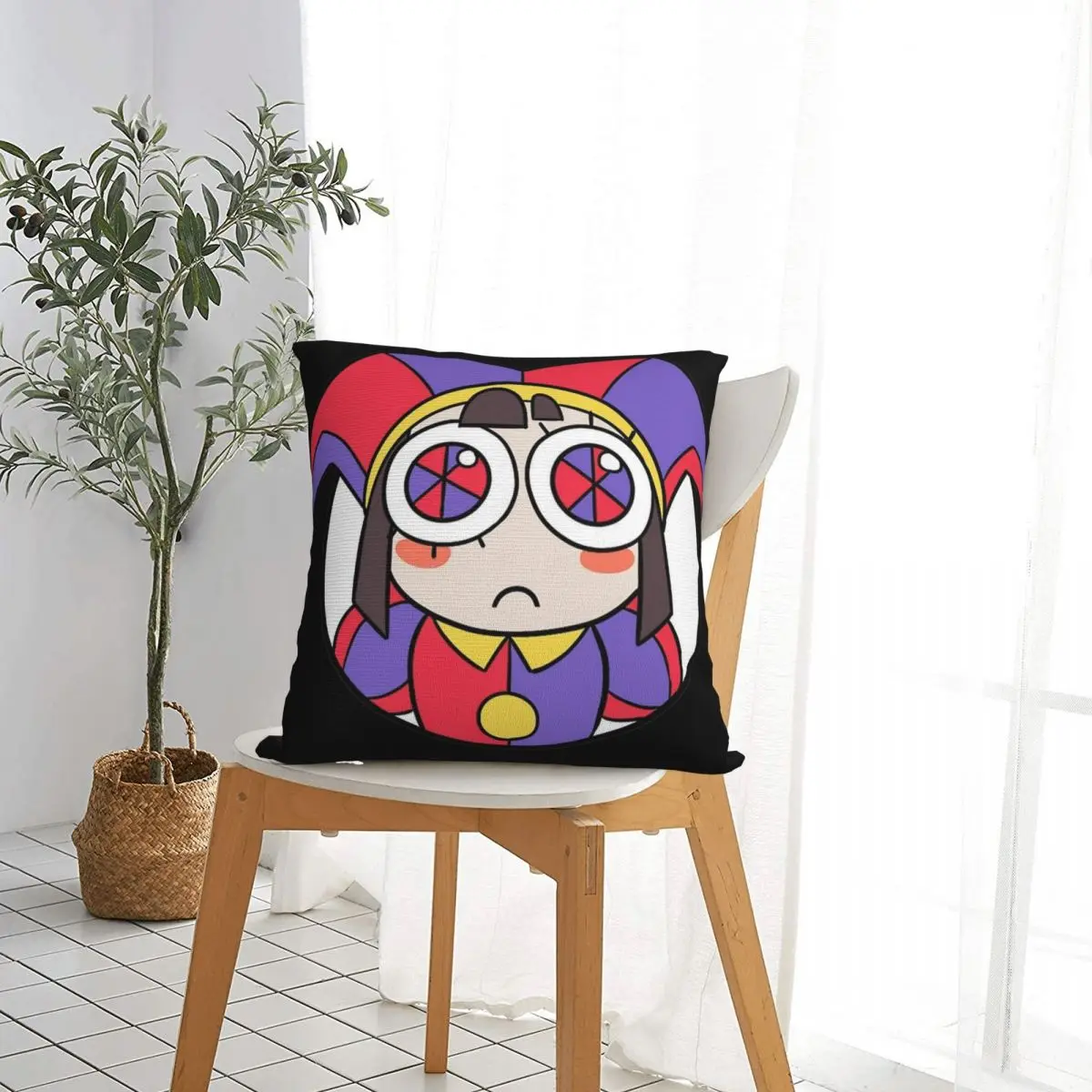 The Amazing Digital Circus Pillow Case Pomni Head Cushion Cover Fashion Decorative Pillowcase for Bed 18