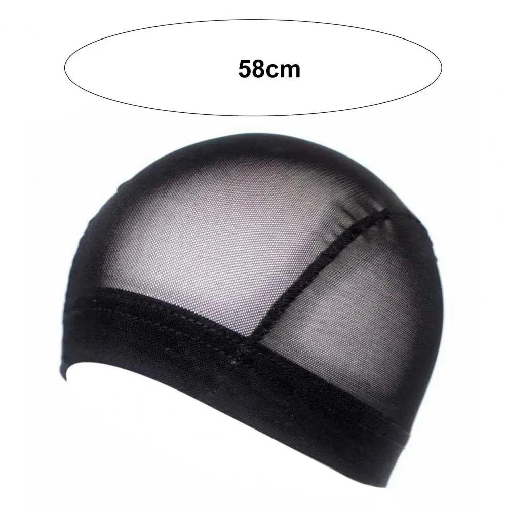 Baotou Hat Breathable Mesh Net Hairnet Headwear for Men Elastic Anti-slip Dome Cap with Solid Color Haircut for Regular