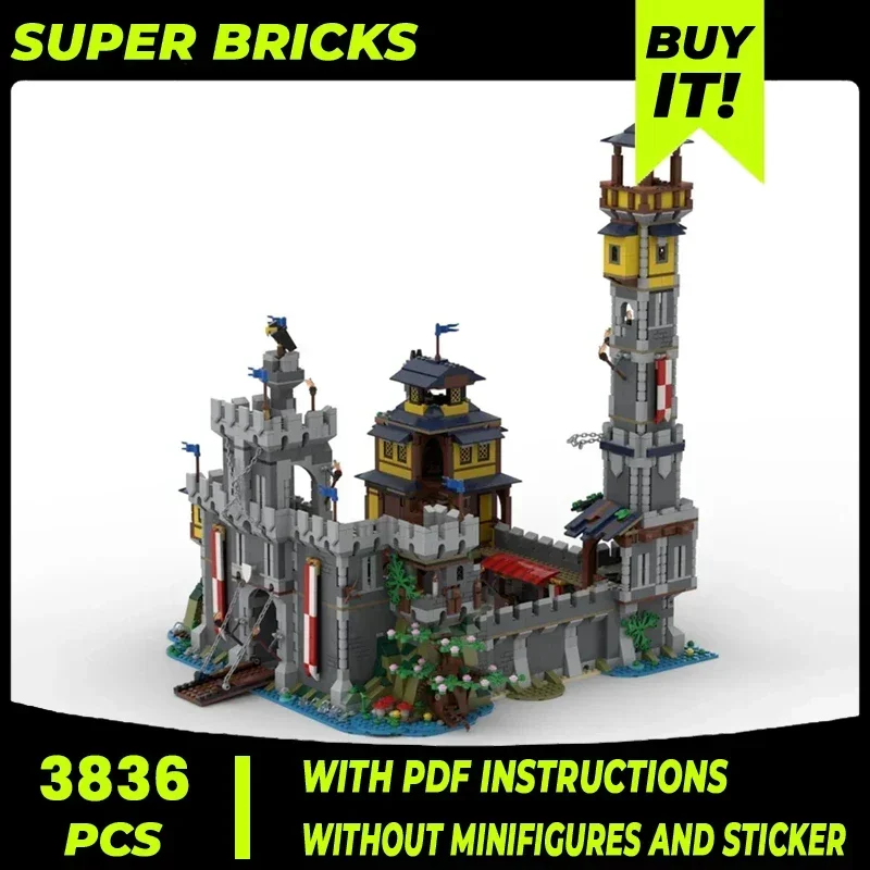 Modelo de fortaleza militar, bloques de construcción Moc, tecnología de castillo de torre alta, bloques modulares, regalos, juguetes de Navidad, conjuntos DIY de montaje