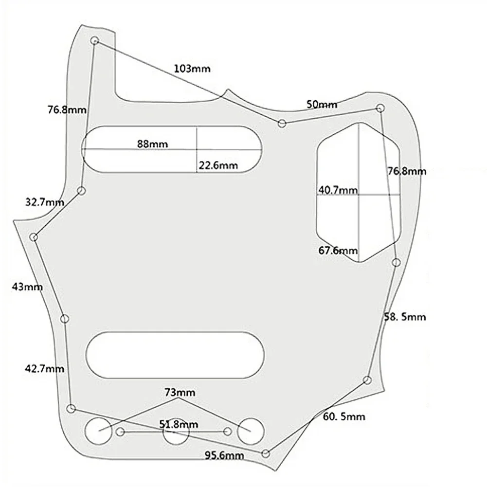 Basses Parts Scratch Plate Guitar Pickguard For Jaguar Guitars Replacement Pickguard Accessory Protective Film On Top