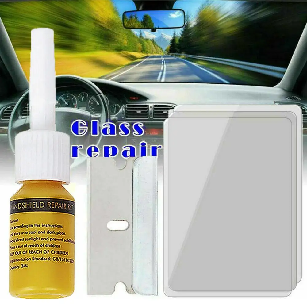 

Automotive Windshield Repair Kit Tools Car Vehicle Scratches Glass Fixing Window Car Liquid Repair Scratch Renovate U0U8