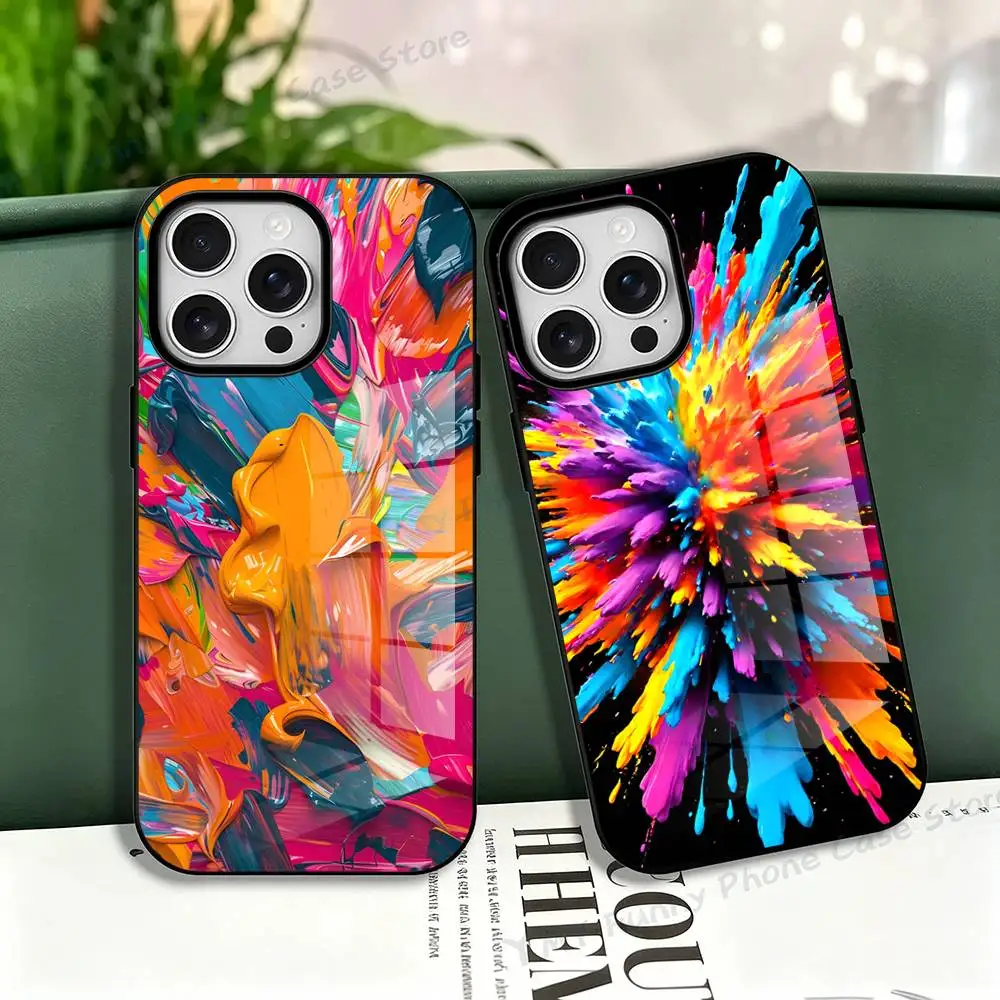 Vibrantly Colored Illustration Matte Magnetic For Case For iPhone 18 17 16 15 14 13 12 11Pro Plus Mini Max Frosted Cover