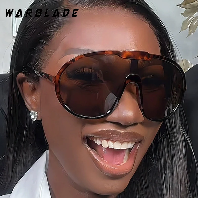 

Fashion Design Oversized One-pieces Sunglasses Men Women New Punk Vintage Shades Outdoor Sports Cycling Windproof Goggles UV400