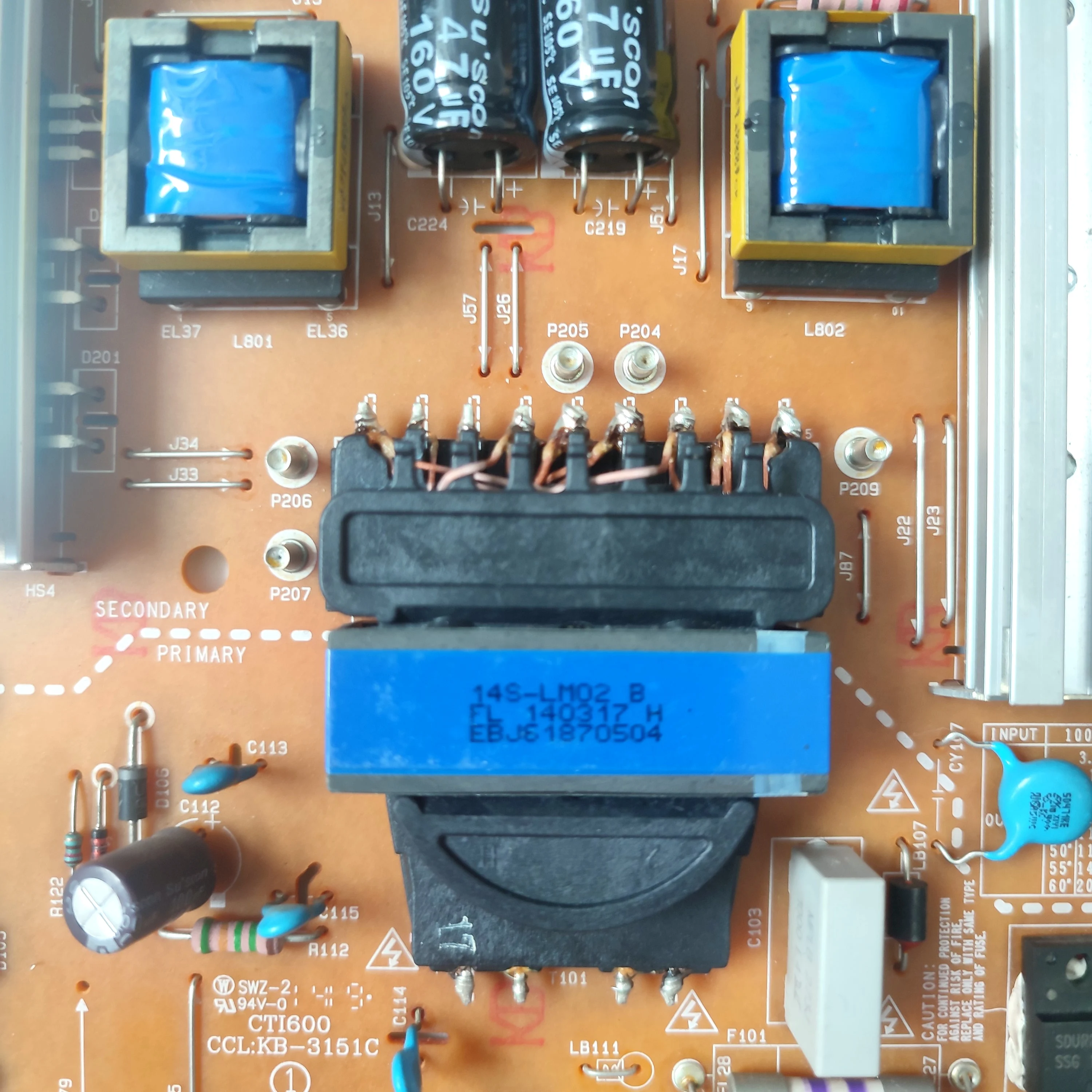 LCD TV Power Board EAX65423801 (2.1) LGP474950-14PL2 is for 47LB6300LG 49LB5550LG 50LB5900LG 55LB6500LG 60LB5900LG 65LB5900LG