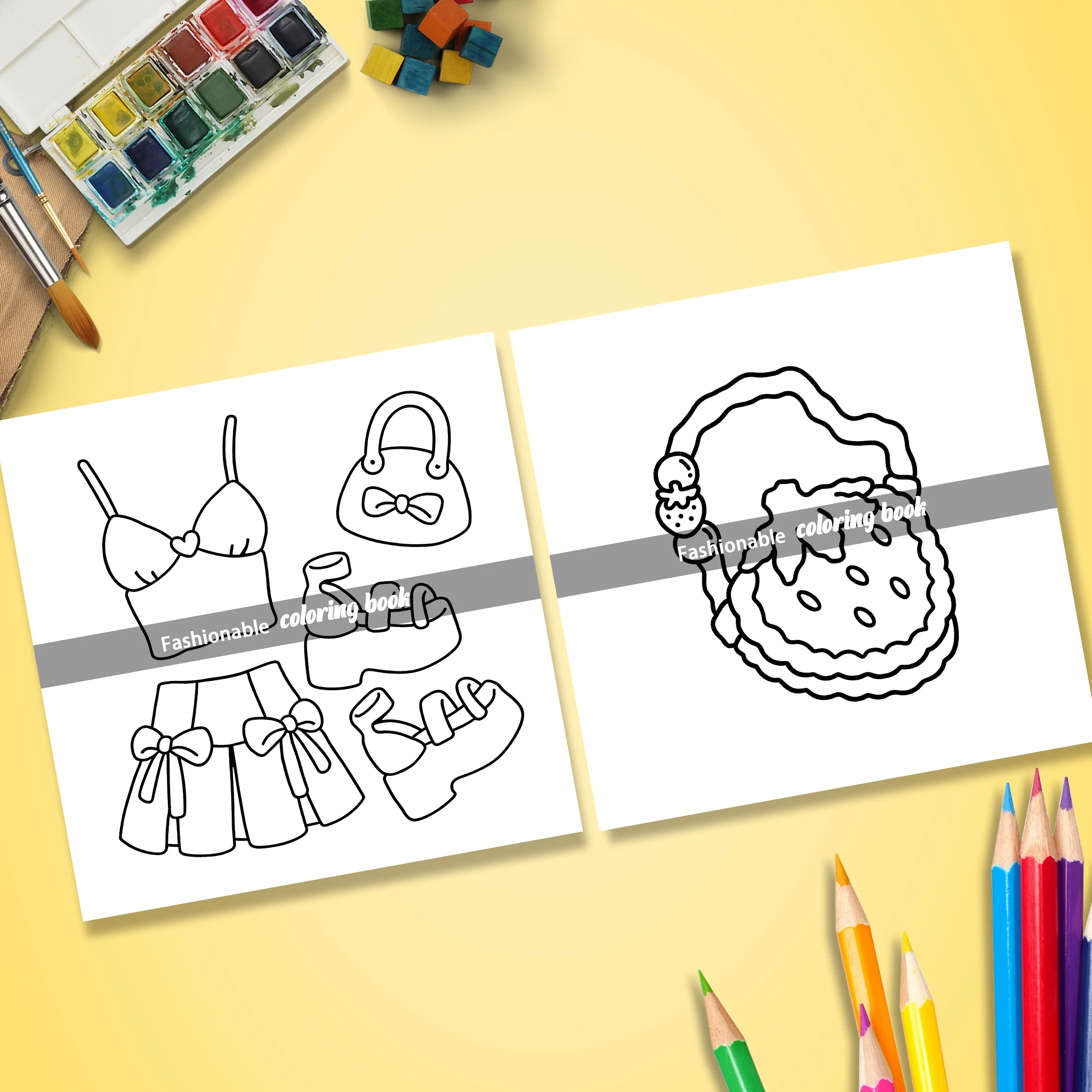 FASHION VIBES Bold-easy Patterns Coloring Book for Adults Cute Drawing Book Perfect Gift for Party and Birthday