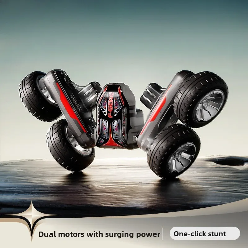 

Remote control car with lights, 2.4GHz RC car, double-sided 360 ° flip butterfly stunt four-wheel drive remote control car