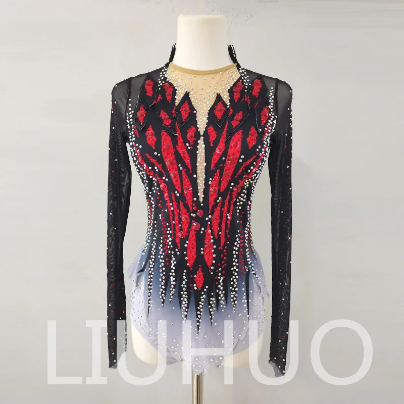 LIUHUO Rhythmic Gymnastics Leotard Competitive Cheerleading Performance For Children