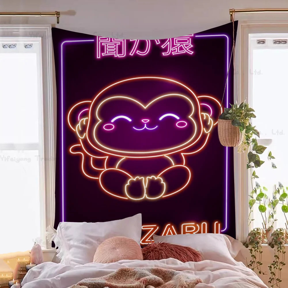 Neon Design Japanese DIY Wall Tapestry For Living Room Home Dorm Decor Wall Art Decor