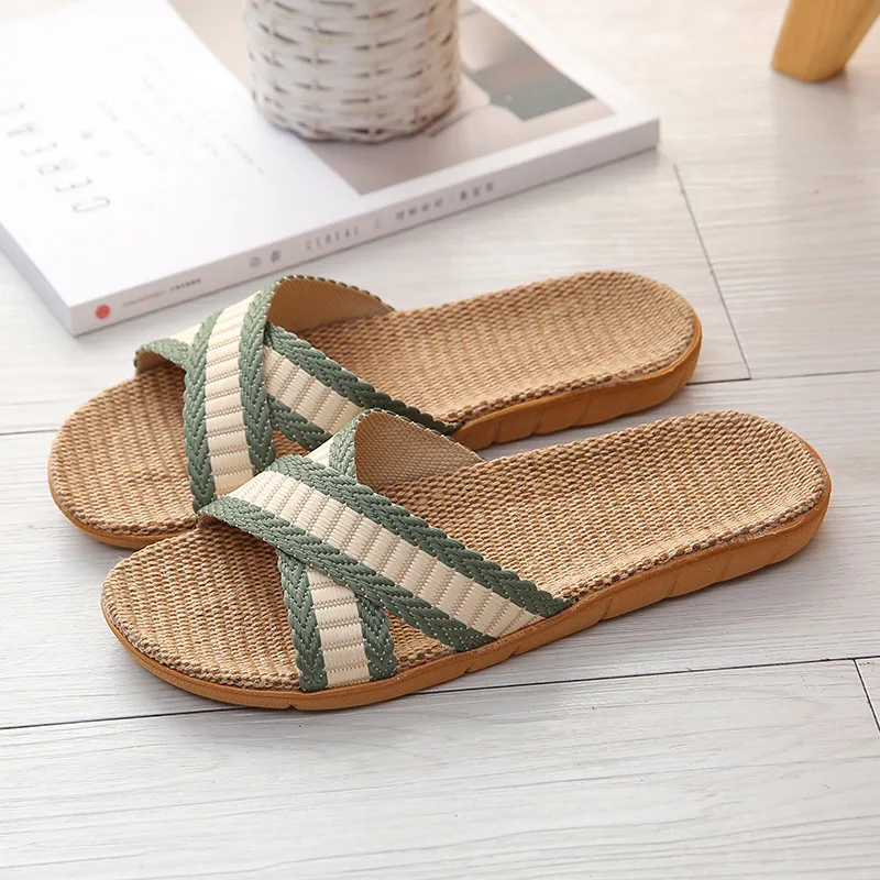 New Indoor Home Slippers Lightweight Women Slippers Antislip Bedroom Slippers Soft Bottom Couple Slippers Flat Sandals Slides view 2