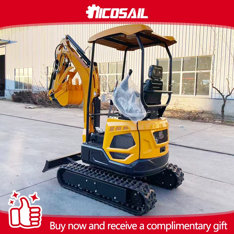 Nicosail OKW18 2 Ton 1.8 Ton Mini Excavator Easy Maintenance for Home Garden Farm Breeding & Construction
