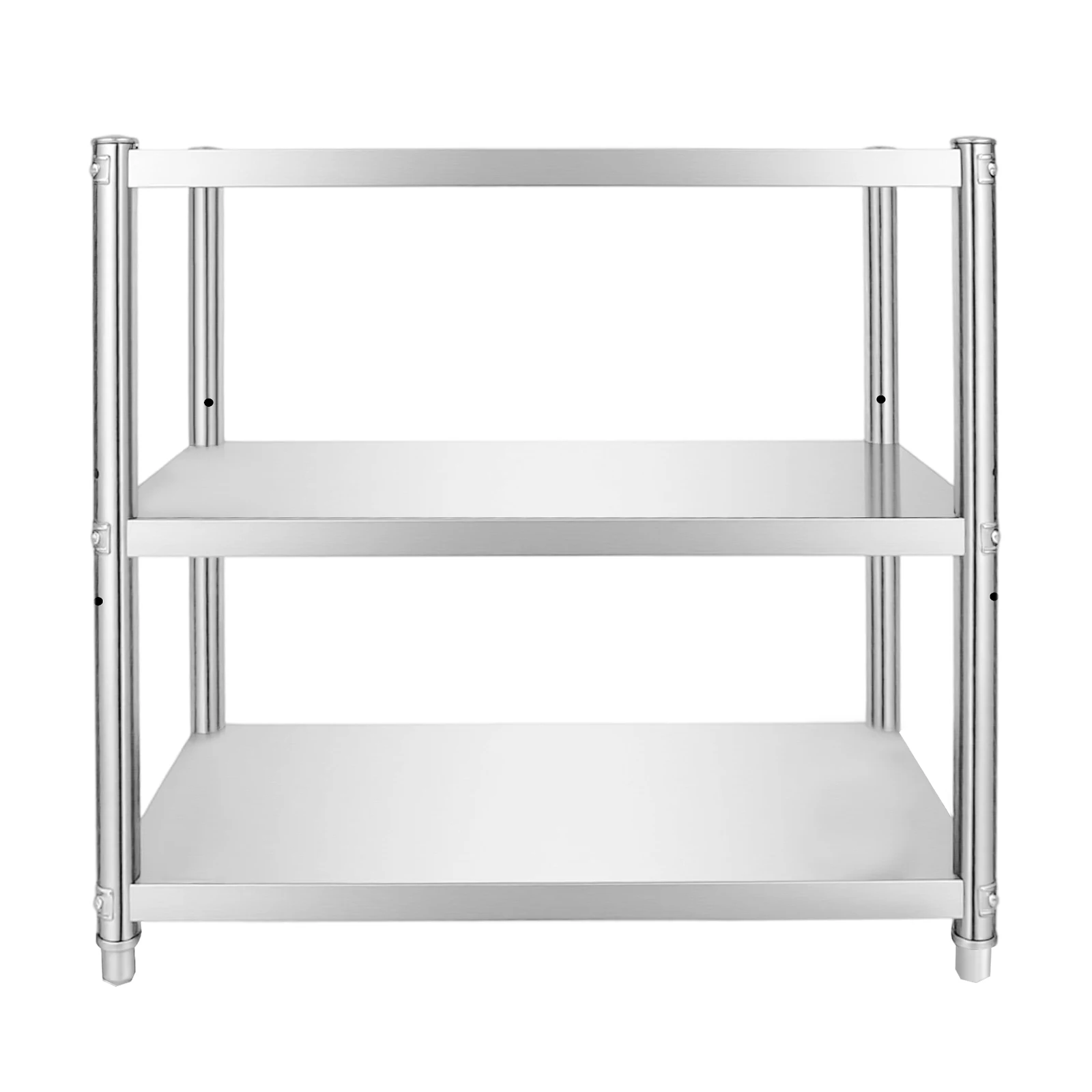 

3-Tier Stainless Steel Kitchen Storage Shelf Standing Heavy Shelf Space-Saving Storage Cabinet Kitchen Shelf 80*80*40cm