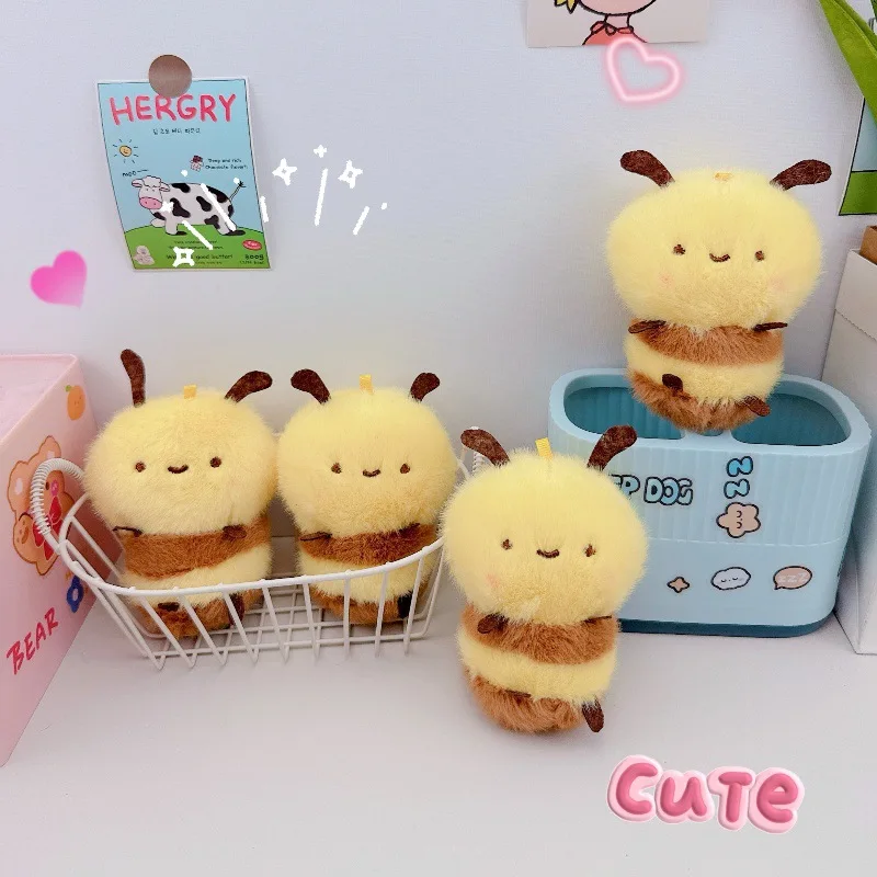 Schattige bijenpop hanger knuffels dier sleutelhanger auto tas hangende decoratie creatieve rugzak sleutelhanger accessoires kinderspeelgoed