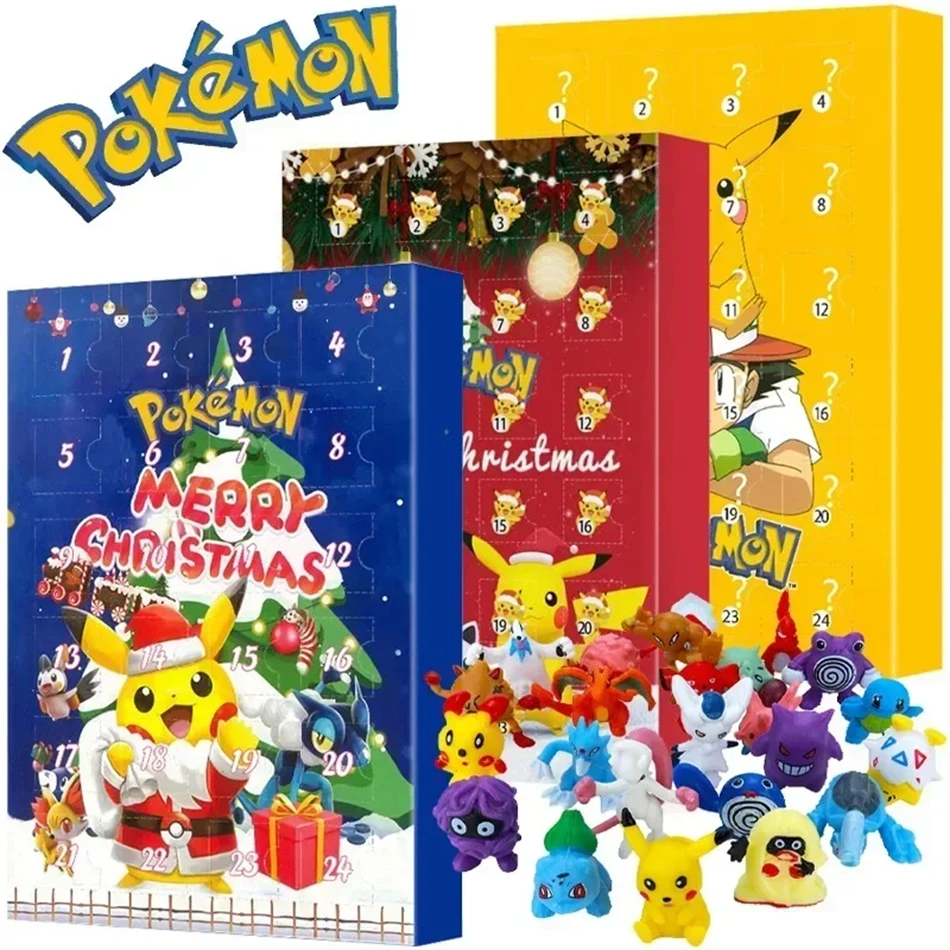 

Christmas Pikachu 24 PCS Set Blind Box Figure 2025 Advent Pokemon Calendar Box Anime Figural Charizard PVC Mystery Box Kid Gift