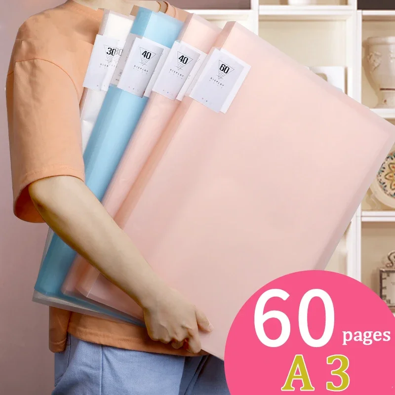 Display Book A3 Information Poster Book Children's Picture Album Picture Clip Storage Collection Book Folder  Picture File Bag