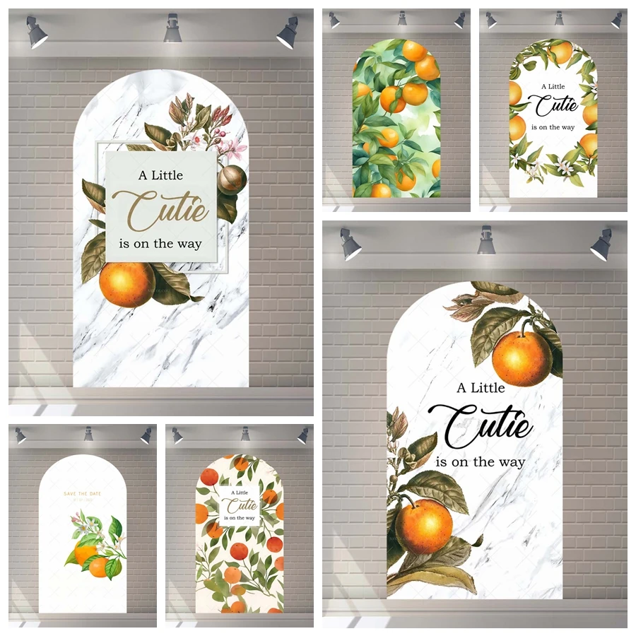 

Летний цитрусовый маленький милашка на пути, вечерние фон с аркой и подставкой на заказ, детские украшения на день рождения, фотографии фонов