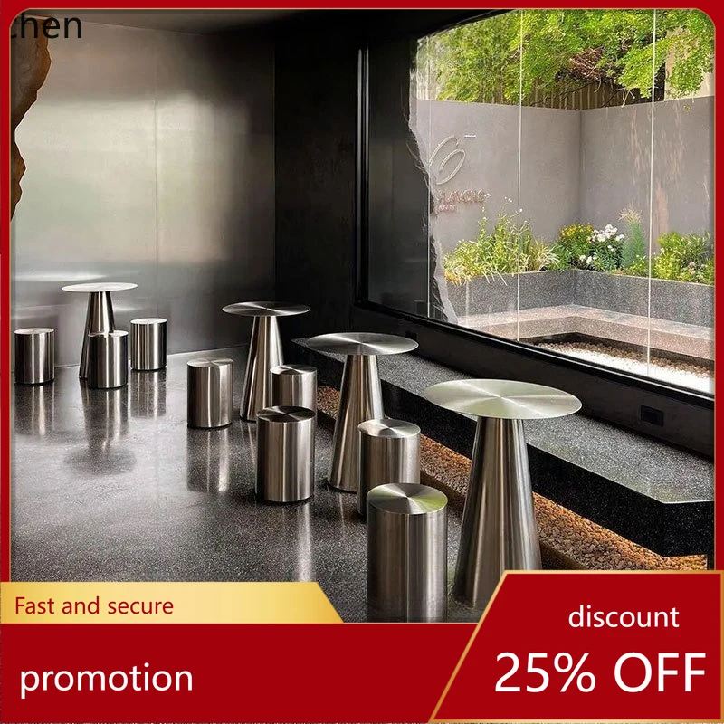 

LXC Light Luxury Milk Tea Shop Dining Table and Chair Set Coffee Table Small Round Table Sofa Booth Cafe Furniture