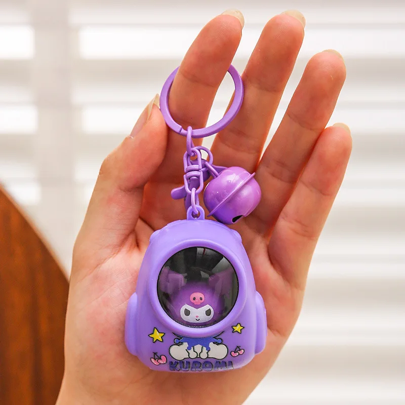 1/5PCS Glow-in-the-Dark Backpack Keychain Night Light Astronaut Cat Theme Accessory Set Small Gift