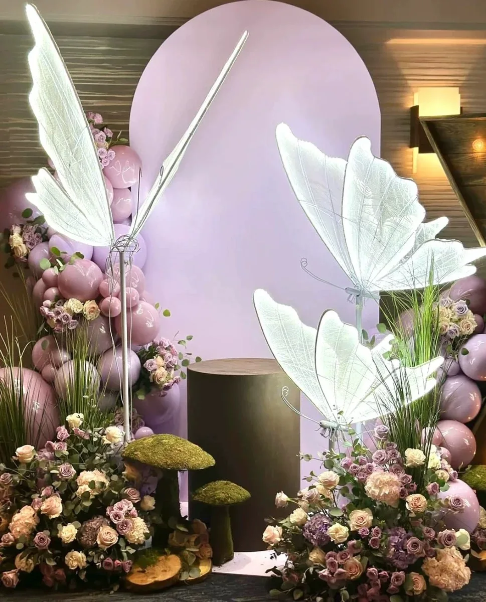 

Butterfly Wedding Decor Light Romantic Lace Creative Battery Operated LED Fariy Lights for Bedroom Christmas Patio Party Decor