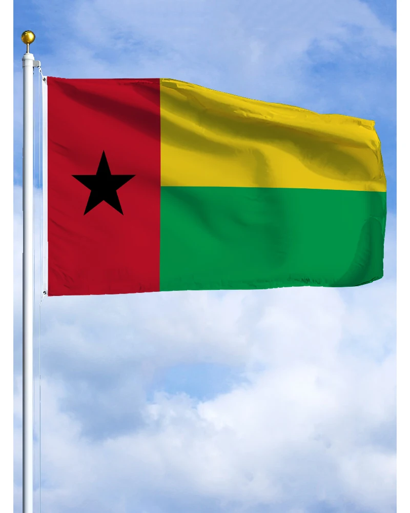 

60×90 90x150 120×180CM Guinea-Bissau Guinea Bissau Emblem Flag Polyester Printed Banner Tapestry For Decor