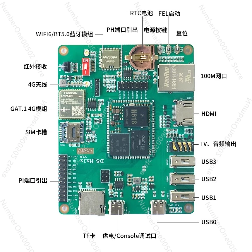لوحة أساسية H616/H618 لوحة أندرويد/لينكس/أوبونتو الأساسية #5