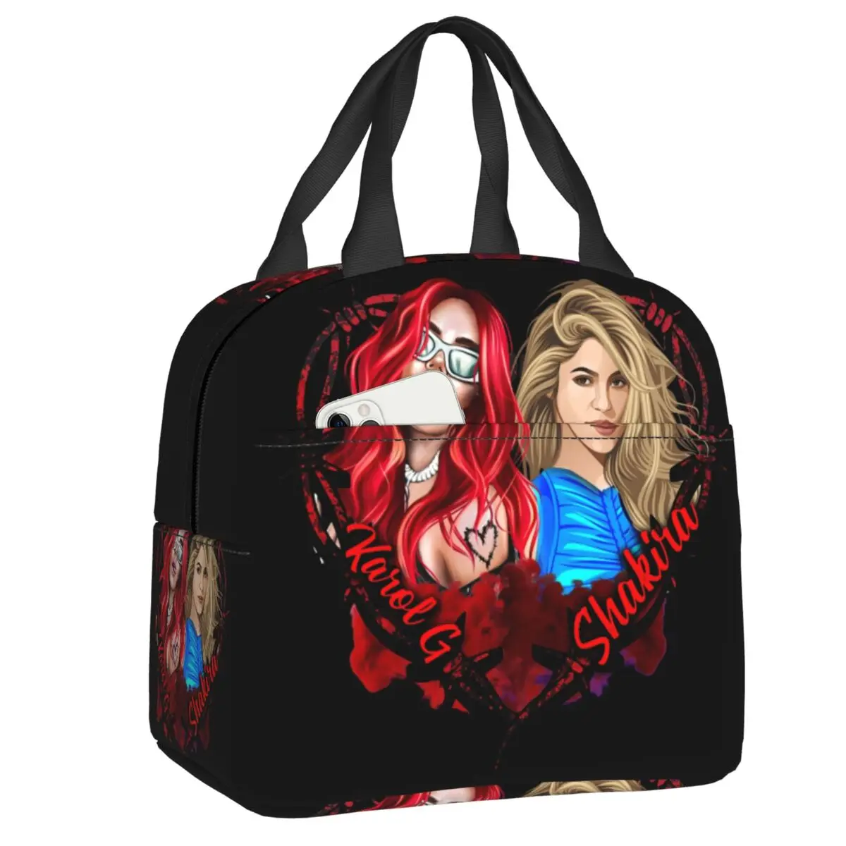 Custom Manana Sera Bonito Colombian Music Singer Karol G Portable Lunch Box Waterproof Thermal Cooler Food Insulated Lunch Bag