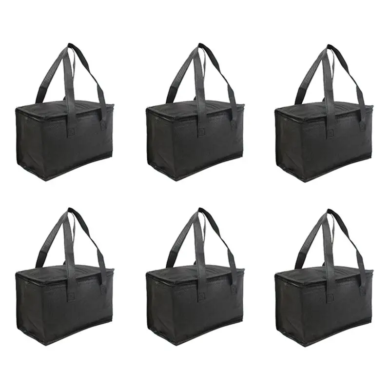 TEXU 12PCS Outdoor Portable Lunch Insulated Bag, Beer Delivery Bag, Foldable Thermal Picnic Bag, Cold Food Warm-Keeping Bag