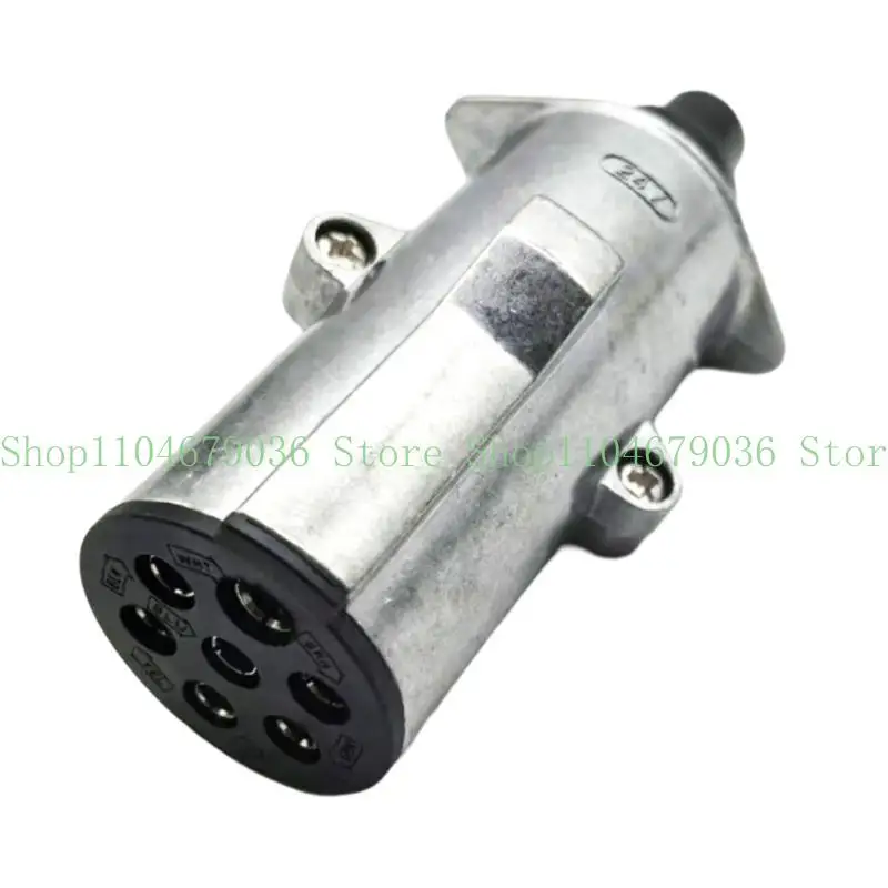 652F Sturdy 24V 7 Pin All Metal Component Easy Installation Aluminum Vehicle Outlet Simple Installation for Camping Trailers