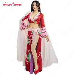 HAIKYUU Women's Snake Princess Red Cosplay Costume Top Skirt With Cloak Set with Earings for Halloween Party