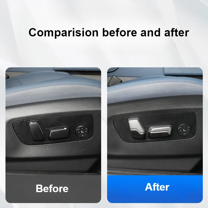 غطاء زر تعديل المقعد مضاد للخدش ، زر التبديل الزخرفي ، ملصق واقي ، بي دبليو 5 سلسلة i5 ، G60 ، ABS