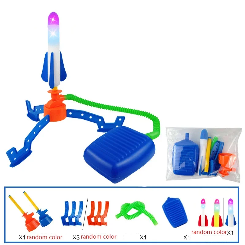 Foguetes de espuma voadora para crianças, pés pulando no céu, jogos de foguete voador de ejeção, brinquedos esportivos ao ar livre, presentes