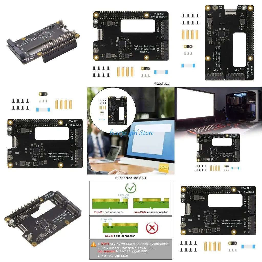

C7AB X1004 PCIe NVMe Expansion Board Support Double 2280 Hard Drive Slot Rapid