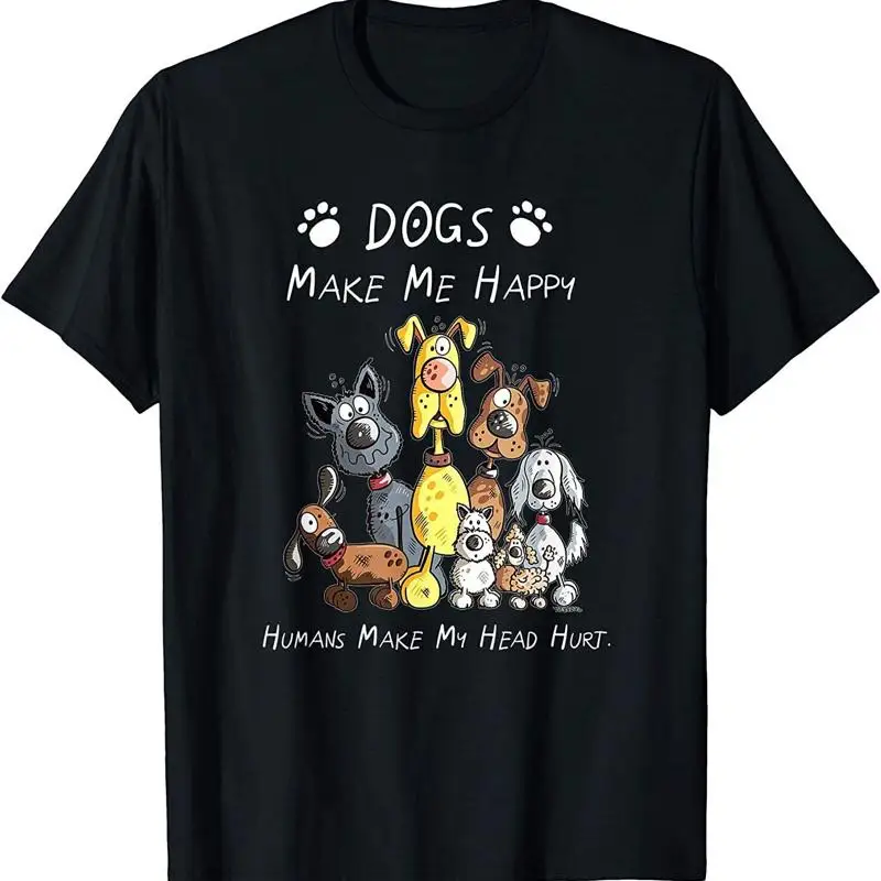 

Новая футболка Limited Dogs Make Me Happy Humans My Head Hurt