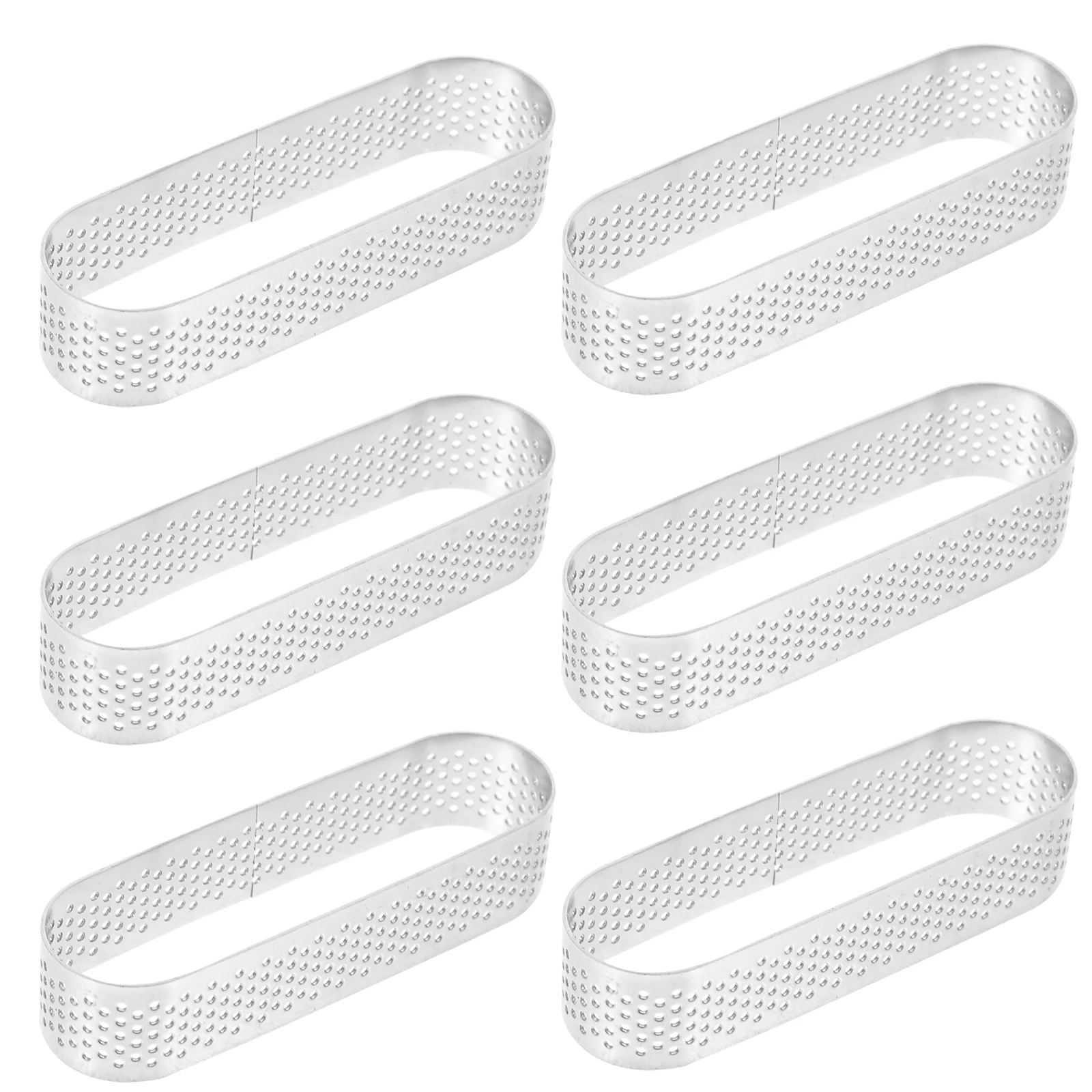 

6 Pcs Baking Tools Oval Tart Ring Cake Mousse Mold Metal French and Pastry Rings
