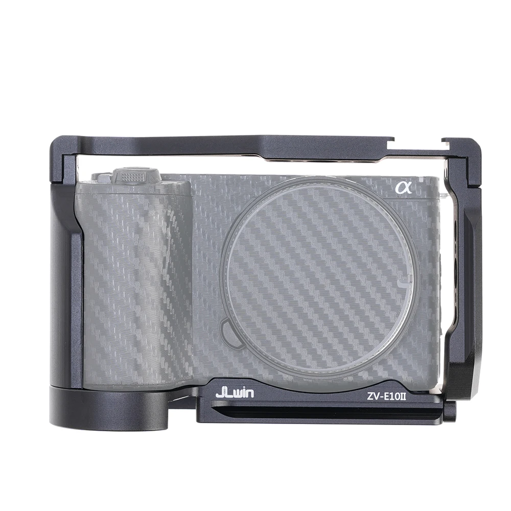 FOTGA ZV-E10 II هيكل قفصي الشكل للكاميرا مع مقبض خشبي قبضة اليد العلوية الإفراج السريع لوحة قفص عدة واقية لكاميرا سوني ZV-E10 II
