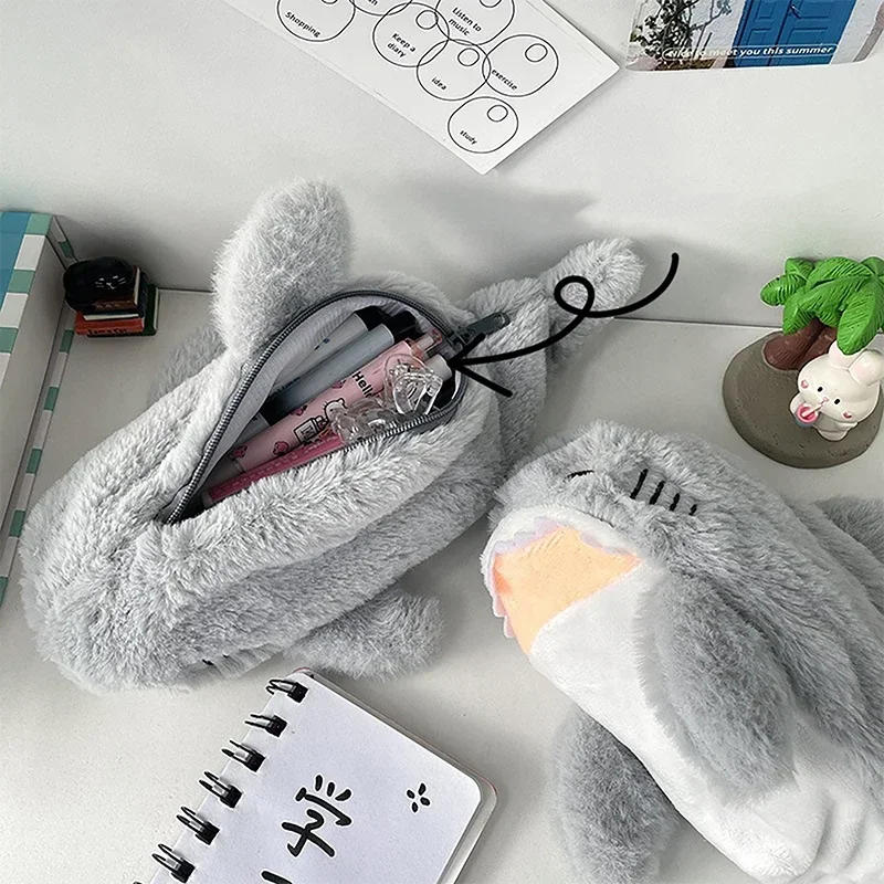 1PC Nette Plüsch Shark Bleistift Fall Student Schreibwaren Schule Liefert Kawaii Puppe Zurück Zu Schule Lagerung Tasche Stift Tasche schreibwaren